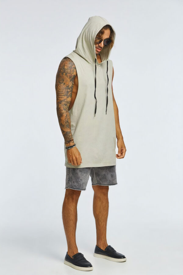 Dusty Hooded Muscle Olive-2
